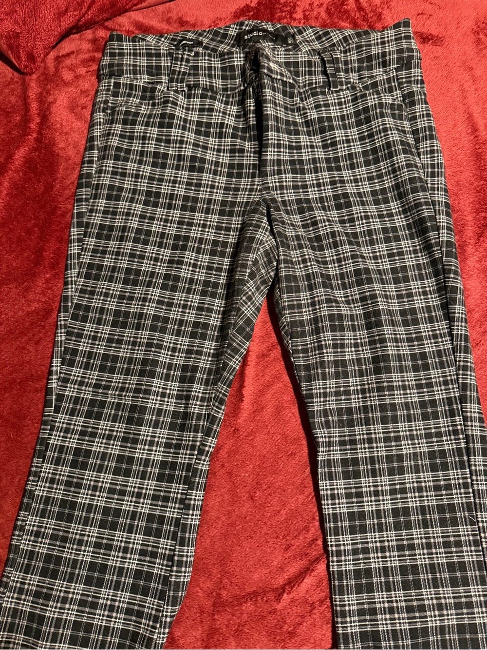 Black Plaid Dress Pants